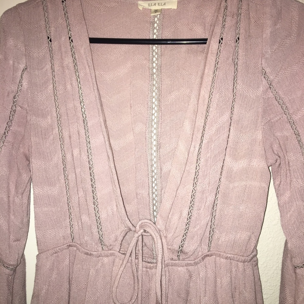 Lilac boho mini dress